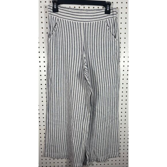 Max studio linen blend striped pants size S - Picture 1 of 8